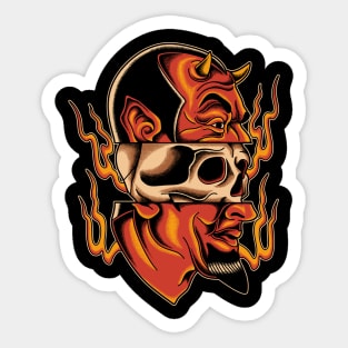 Devil Traditional tattoo Sticker